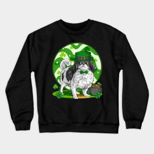 Japanese Chin Dog St Patricks Day Leprechaun Crewneck Sweatshirt